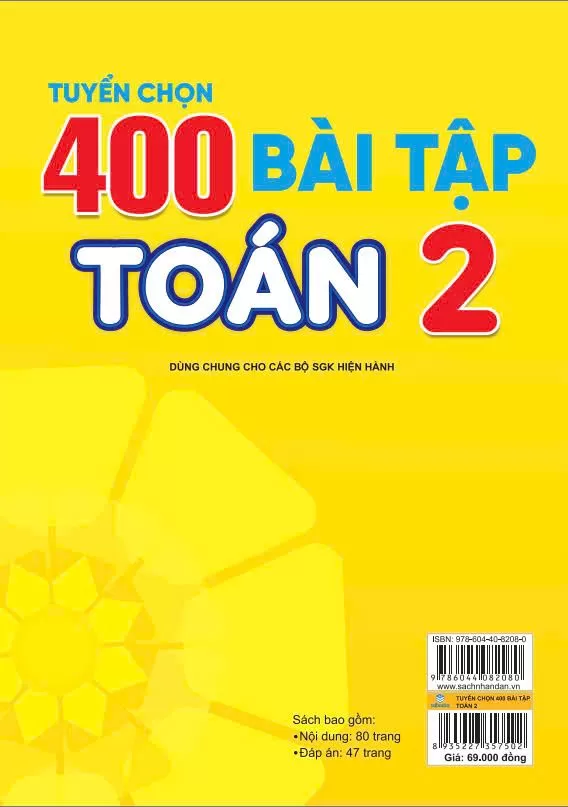 TUYỂN CHỌN 400 BÀI TẬP TOÁN LỚP 2 (Biên soạn theo chương trình GDPT mới, Dùng chung cho các bộ SGK hiện hành)